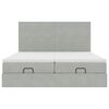 vidaXL Cadre de lit ottoman avec matelas gris clair 200x200 cm velours