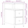 vidaXL Table de chevet ch&ecirc;ne sonoma 30x60x60 cm bois d'ing&eacute;nierie
