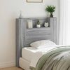 vidaXL T&ecirc;te de lit Gris Sonoma 100 x 16,5 x 103,5 cm Bois d'ing&eacute;nierie