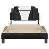 vidaXL Cadre de lit Viana sans matelas noir et blanc 100x200 cm similicuir