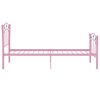 vidaXL Cadre de lit sans matelas rose m&eacute;tal 90x200 cm