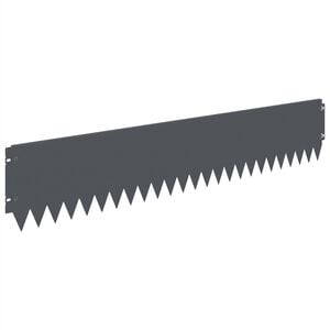 vidaXL Bordure de Pelouse 20 pcs 103 x 20 cm Acier Anthracite