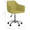 vidaXL Chaises pivotantes &agrave; manger lot de 2 vert tissu