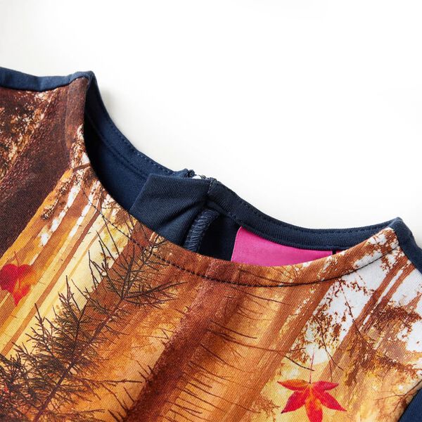 Robe pour enfants à manches longues bleu marine 92