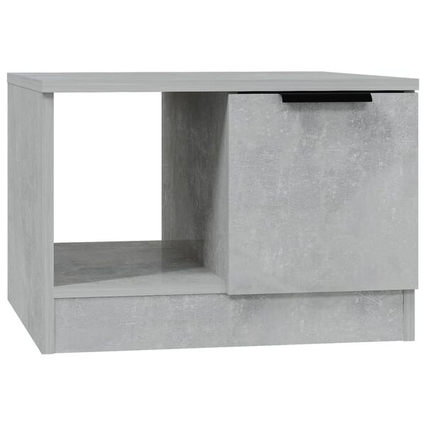 vidaXL Table basse gris b&eacute;ton 50x50x36 cm bois d'ing&eacute;nierie