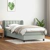 vidaXL Sommier &agrave; lattes de lit et matelas gris clair 100x210cm velours
