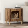 vidaXL Maison pour chat Bois ancien 51 x 30 x 52 cm Bois d'ing&eacute;nierie