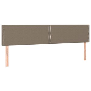 vidaXL T&ecirc;tes de lit Taupe 200x5x78/88 cm Tissu