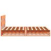 vidaXL Cadre de lit sans matelas cire marron 140x190cm bois pin massif
