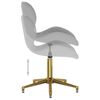 vidaXL Chaises pivotantes &agrave; manger lot de 4 gris clair velours