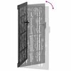 vidaXL Porte de Jardin Noir 85 x 175 cm Acier peint par poudre