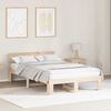 vidaXL Cadre de lit avec t&ecirc;te de lit Naturel 120 x 200 cm Pin massif