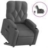vidaXL Fauteuil inclinable &eacute;lectrique gris fonc&eacute; tissu