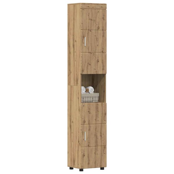 vidaXL Ensemble d'armoire de salle de bain TULUM Ch&ecirc;ne artisanal