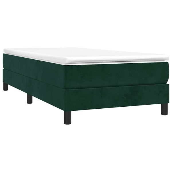 vidaXL Sommier &agrave; lattes de lit et matelas Vert fonc&eacute; 120x200cm Velours