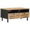 vidaXL Table basse Marron et Noir 80 x 54 x 40 cm
