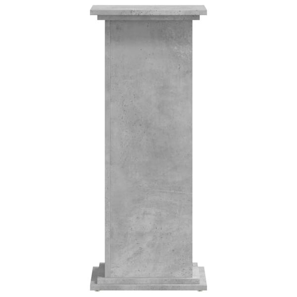 vidaXL Support pour plantes gris b&eacute;ton 33x33x80 cm bois d'ing&eacute;nierie