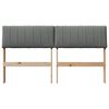 vidaXL T&ecirc;te de lit capitonn&eacute;e Gris fonc&eacute; 140 cm Pin massif