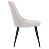 vidaXL Chaises &agrave; manger lot de 2 cr&egrave;me tissu