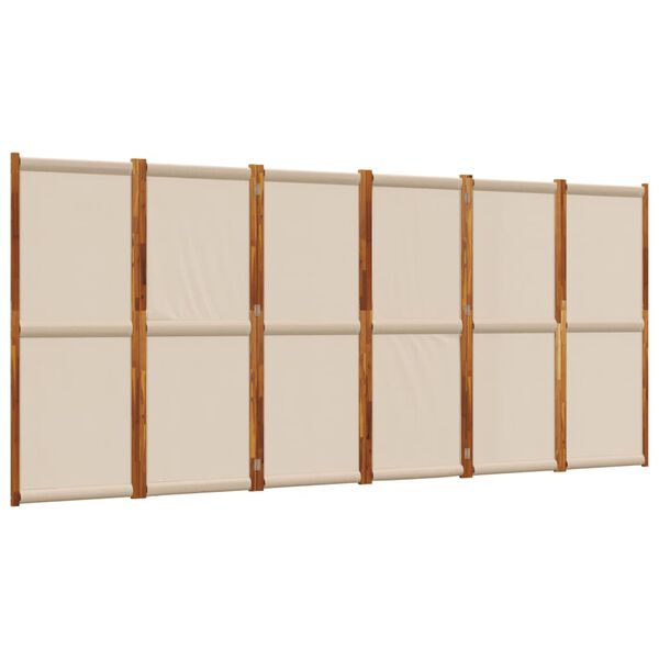 vidaXL Cloison de s&eacute;paration 6 panneaux taupe 420x180 cm