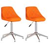 vidaXL Chaises pivotantes &agrave; manger lot de 2 orange similicuir