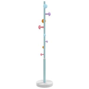 vidaXL Porte-manteau bleu 172 cm fer enduit de poudre