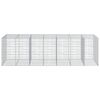 vidaXL Panier gabion avec couvercle 350x100x100 cm fer galvanis&eacute;