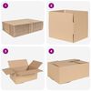 vidaXL Bo&icirc;te Pliable 50 pcs Naturel 35 x 24 x 15 cm Carton