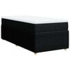 vidaXL Sommier &agrave; lattes de lit avec matelas Noir 90x200 cm Tissu