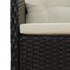 vidaXL Salon de jardin 2 pcs avec coussins Noir R&eacute;sine tress&eacute;e