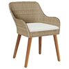 vidaXL Ensemble de salle &agrave; manger pour jardin 7 pcs Beige polyrotin
