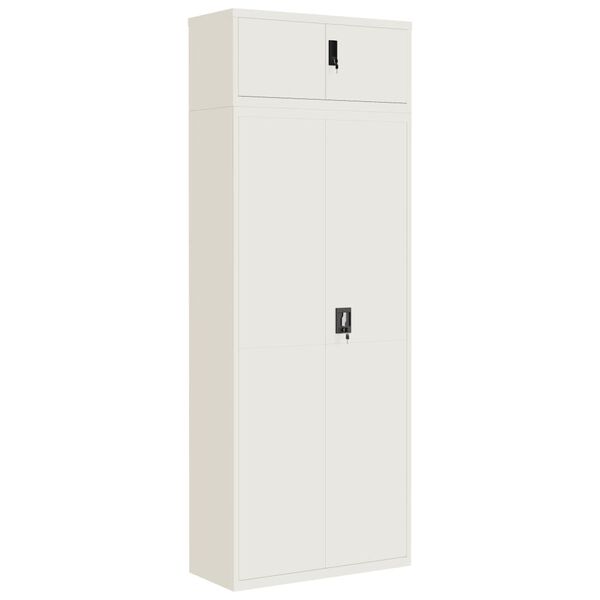 vidaXL Classeur blanc 90x40x240 cm acier