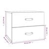 vidaXL Tables de chevet murales 2 pcs Gris 50x36x40 cm