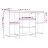 vidaXL Buffet blanc 120x30x75 cm bois d'ing&eacute;nierie