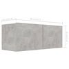 vidaXL Meubles TV 4 pcs Gris b&eacute;ton 80x30x30 cm Bois d'ing&eacute;nierie