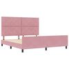 vidaXL Lit &agrave; ressorts avec t&ecirc;te de lit Rose 180 x 200 cm Velours