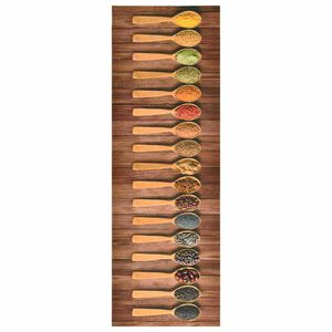 vidaXL Tapis de sol de cuisine lavable Cuill&egrave;re 45x150 cm