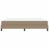 vidaXL Cadre de lit avec matelas Cappuccino 180 x 200 cm tissu