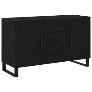 vidaXL Buffet Ch&ecirc;ne noir 100 x 36 x 60 cm Bois d'ing&eacute;nierie