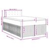 vidaXL Sommier &agrave; lattes de lit et matelas gris clair 120x190cm velours