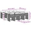 vidaXL Ensemble &agrave; manger de jardin et coussins 9 pcs gris clair rotin