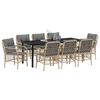 vidaXL Ensemble de salle &agrave; manger pour jardin 9 pcs Beige polyrotin