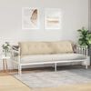 vidaXL Coussin de Dos Cr&egrave;me 200 x 50 cm Tissu en microfibre