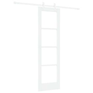 vidaXL Porte coulissante 61 x 198,5 cm Bois de pin massif et verre