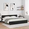 vidaXL Cadre de lit Ch&ecirc;ne noir 200 x 200 cm Bois d'ing&eacute;nierie