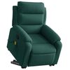 vidaXL Fauteuil de massage inclinable Vert fonc&eacute; Velours