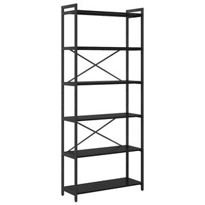 vidaXL &Eacute;tag&egrave;re 80 x 30 x 189,5 cm Bois d'ing&eacute;nierie Ch&ecirc;ne noir