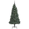 vidaXL Arbre de No&euml;l artificiel pr&eacute;-&eacute;clair&eacute; avec ensemble de boules