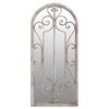 vidaXL Miroir de jardin Sable 100x45cm Fer pour utilisation ext&eacute;rieure