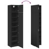 vidaXL Armoire de rangement mince noir 45x42,5x225cm bois d'ing&eacute;nierie